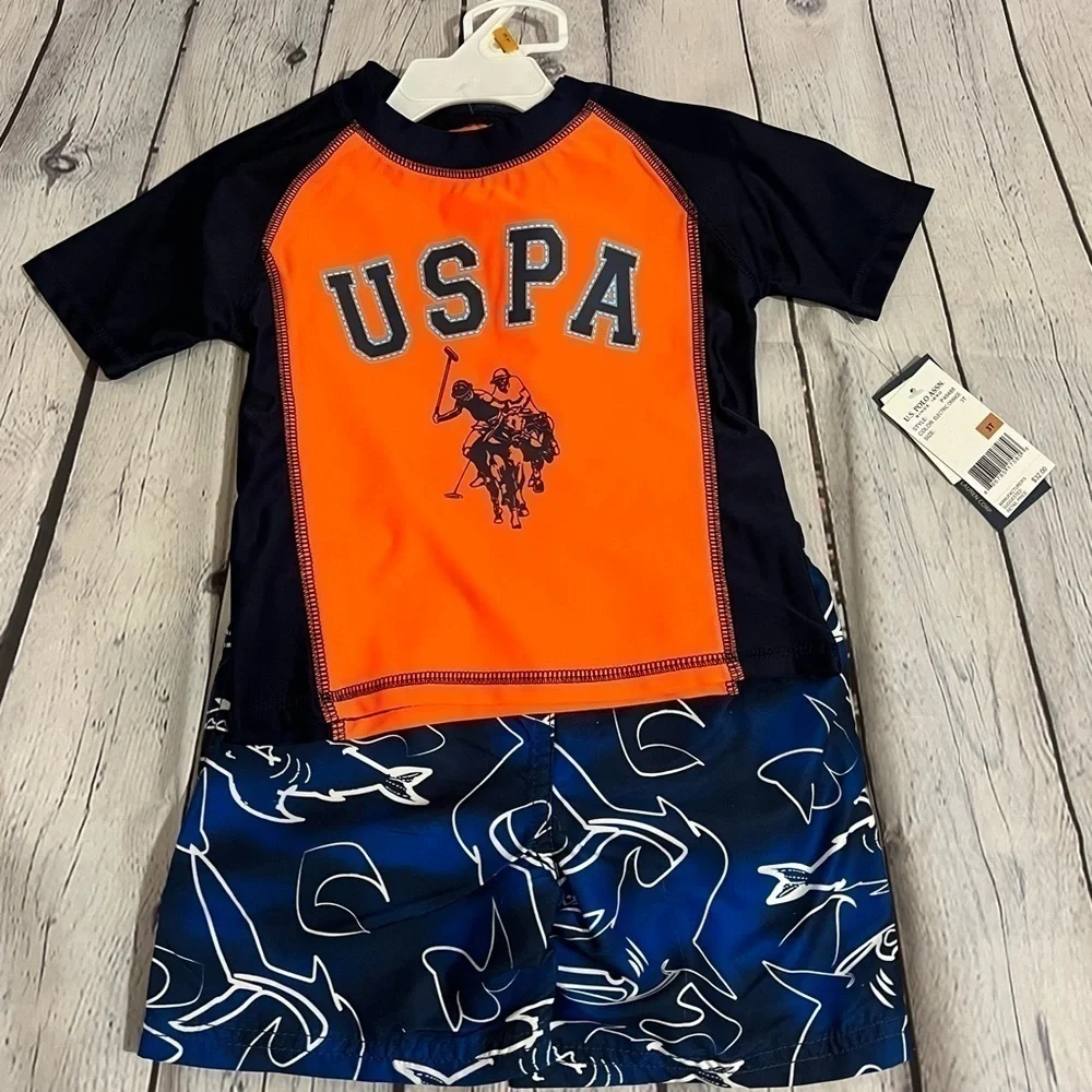 Toddler Polo two piece swimwear